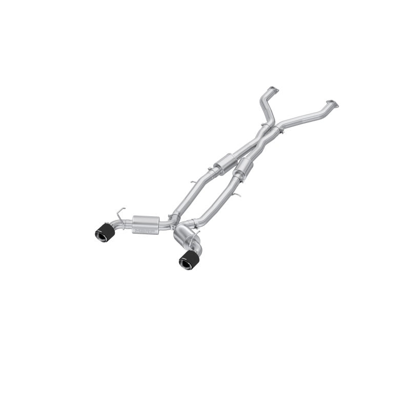 MBRP 23-24 Nissan Z 3.0L Armor Pro T304 Stainless Steel 3in Cat-Back Dual Rear Exit w/ 5in OD CF Tip (S44083CF)