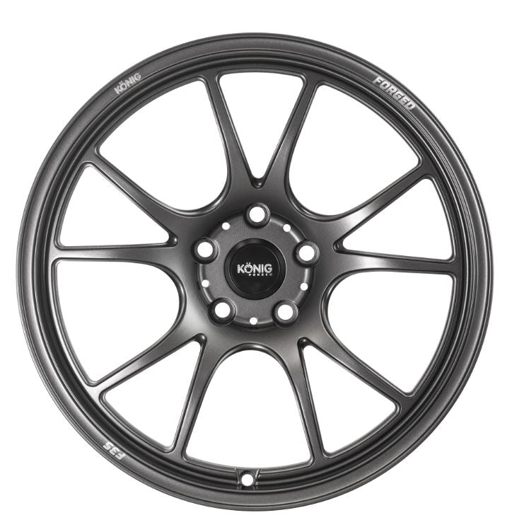 Konig Forged F3S 18X10.5 5X114.3 ET25 Satin Charcoal Knurled Bead (F3S0851425G)